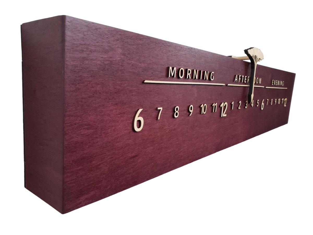Violette: 3 - foot Purpleheart / Maple - Linear Clockworks