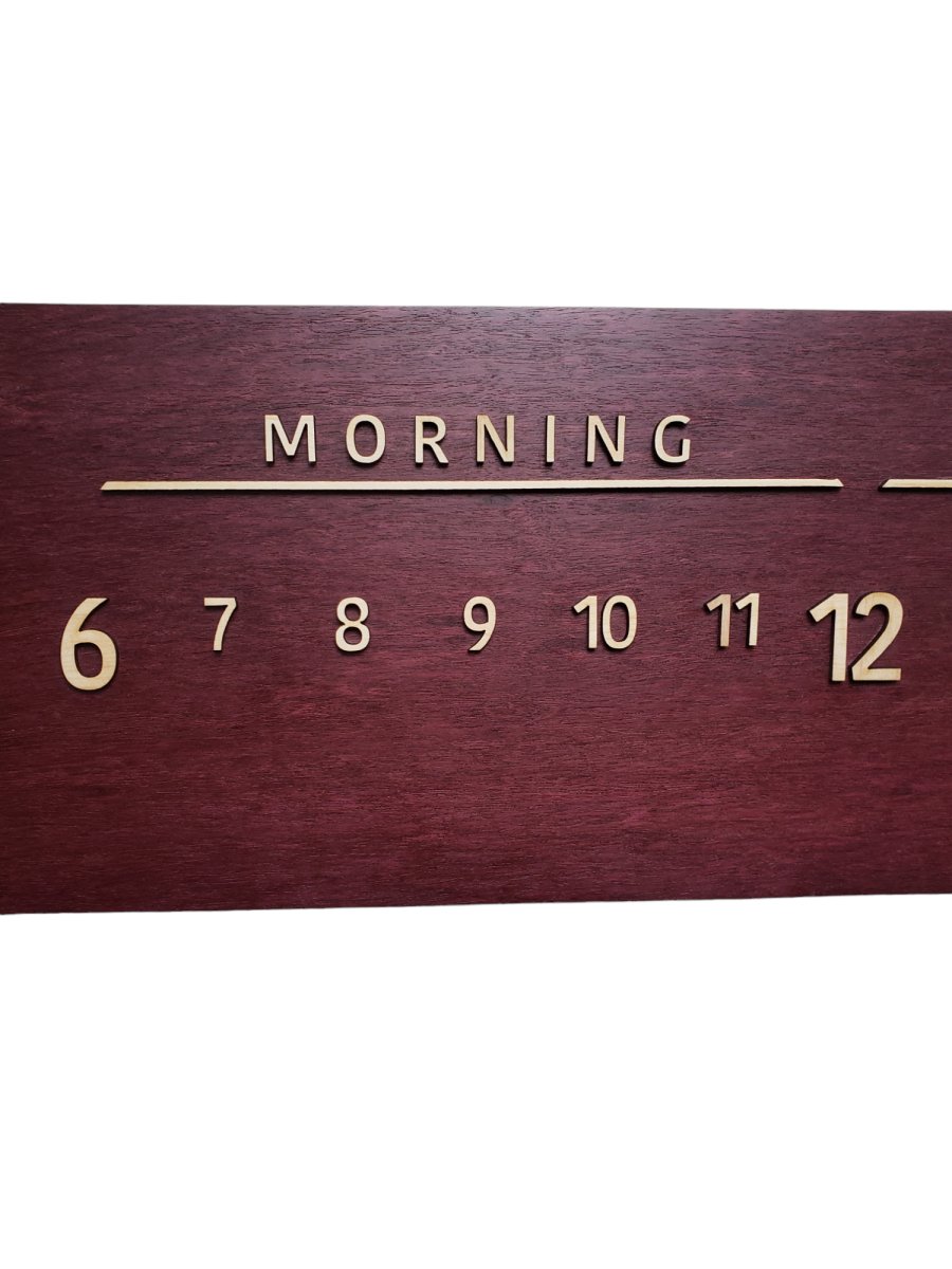 Violette: 3 - foot Purpleheart / Maple - Linear Clockworks