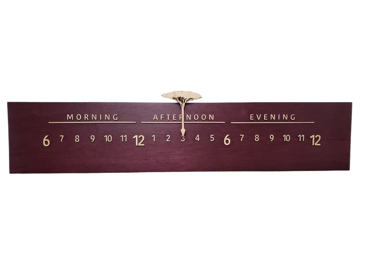 Violette: 3 - foot Purpleheart / Maple - Linear Clockworks