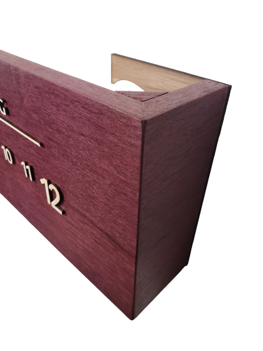 Violette: 3 - foot Purpleheart / Maple - Linear Clockworks