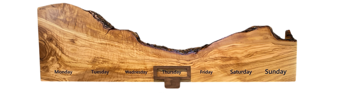 Sergio and Gracinha: 3-foot Week and Day Olivewood pair