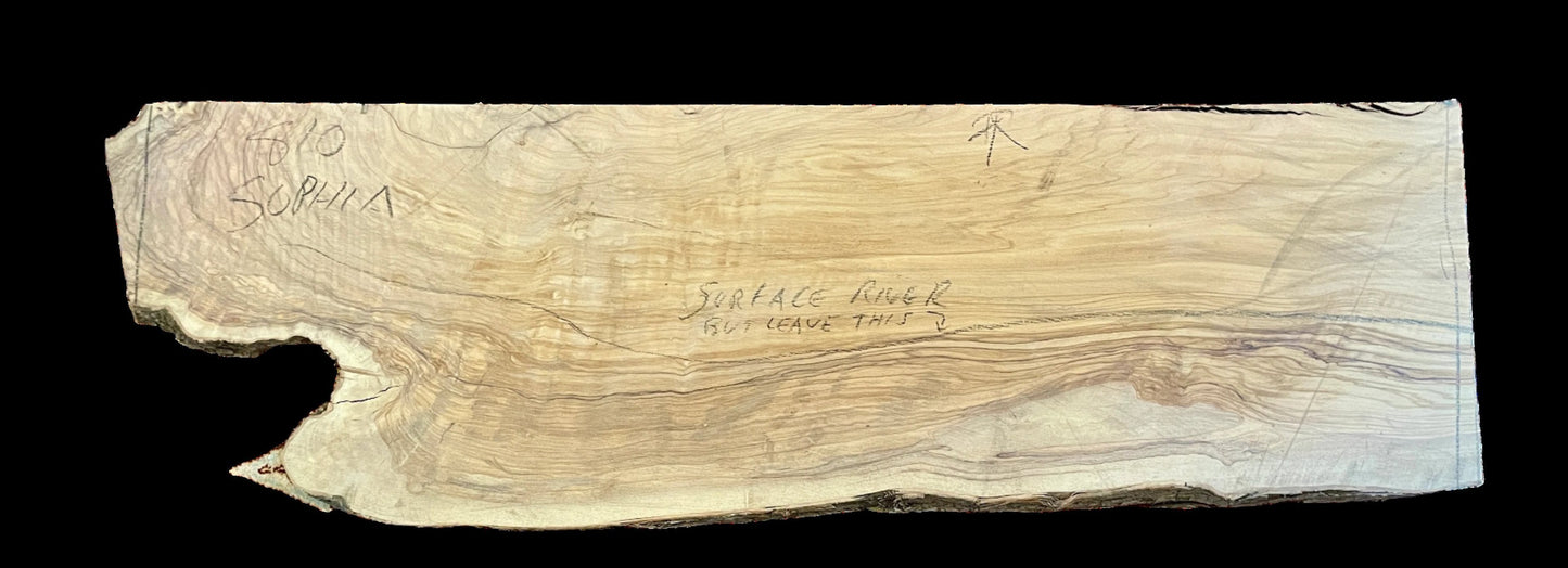 Sophia: 3-foot Olivewood / Surface river