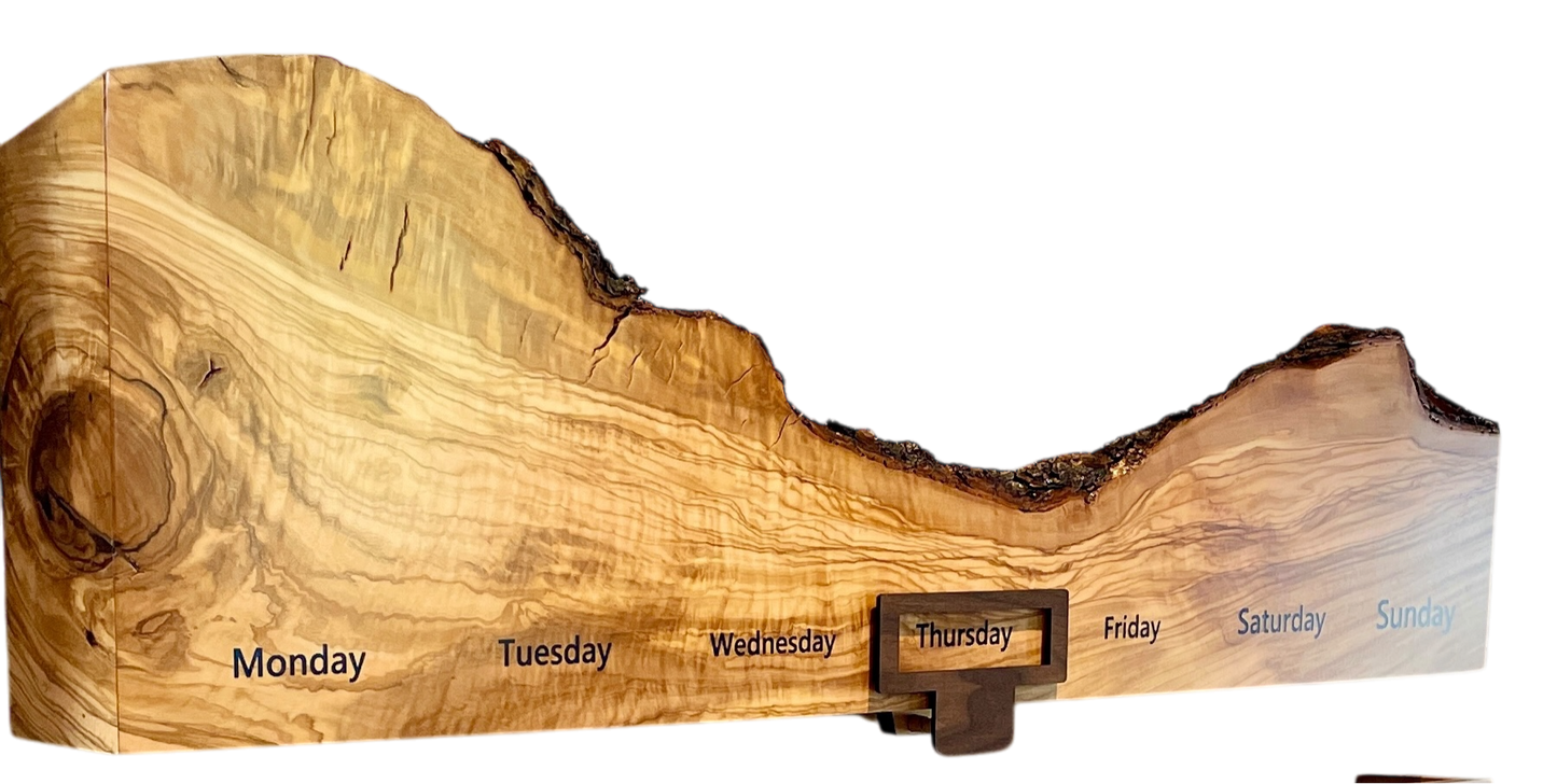 Sergio and Gracinha: 3-foot Week and Day Olivewood pair