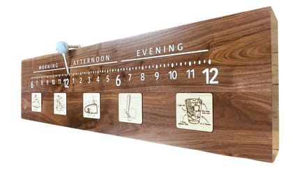 Baffie: 3-foot Walnut/resin golf clock