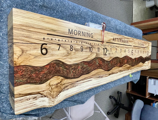 Theodore: 5-foot spalted hackberry / surface river
