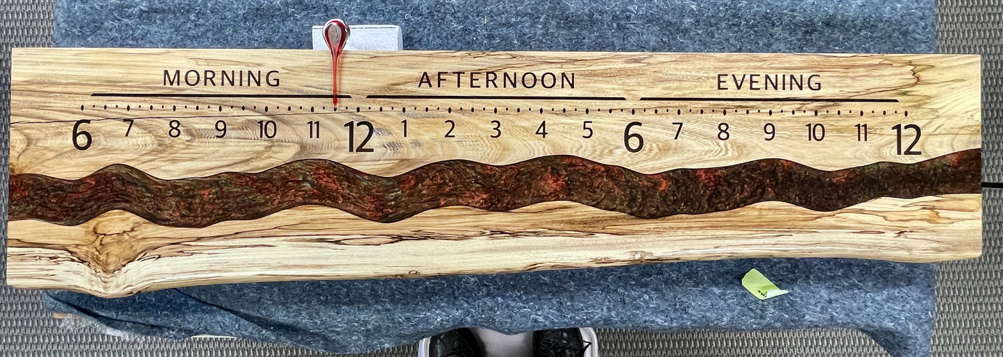Theodore: 5-foot spalted hackberry / surface river