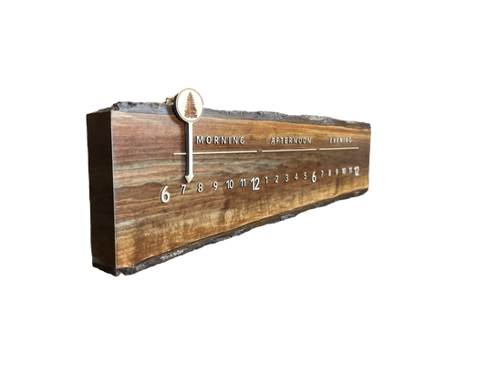 Lucas: 3-foot walnut/maple - Linear Clockworks