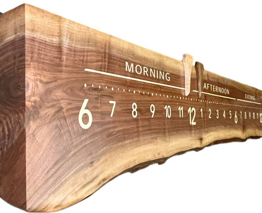 Ken: 7-foot Walnut / Resin - Linear Clockworks