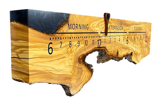 Giselle: 5-foot Olivewood / resin - Linear Clockworks