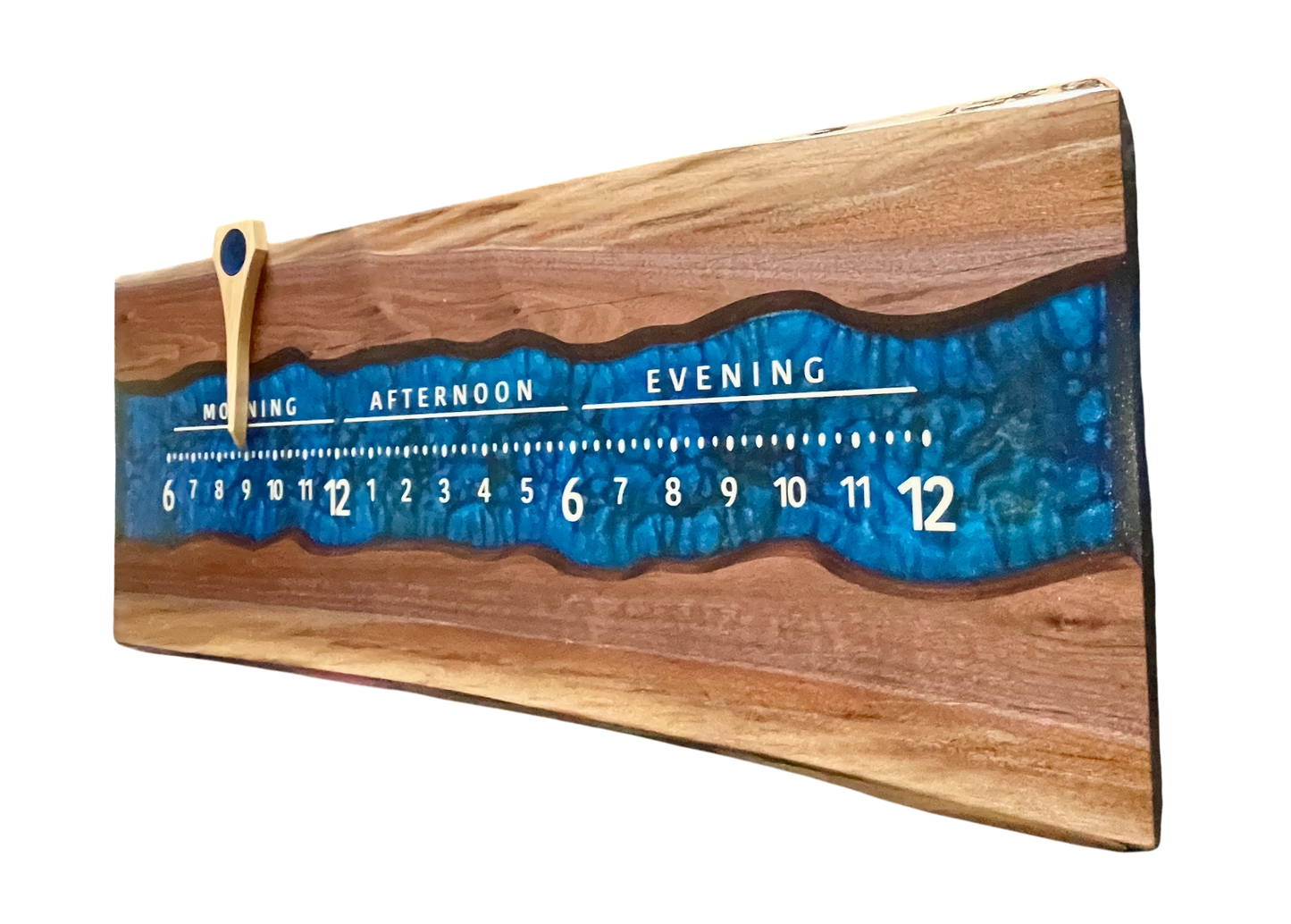 Glinda 4: 3-foot Walnut / Resin through river