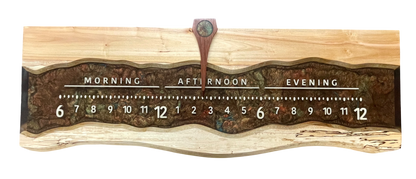 Asher: 3 ft Spalted Maple, through river