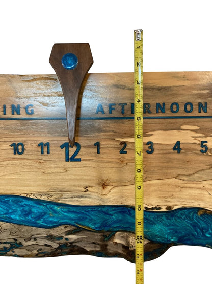 Avani:3 - foot Maple/Walnut Riverclock - Linear Clockworks