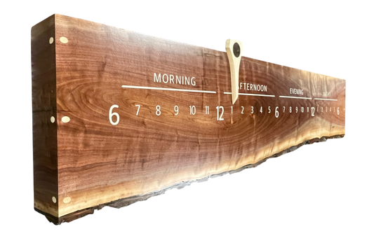 Dubois: 5-foot walnut / resin lettering / 24-hr