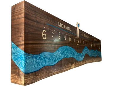 Ebro: 5 - foot Walnut Riverclock - Linear Clockworks