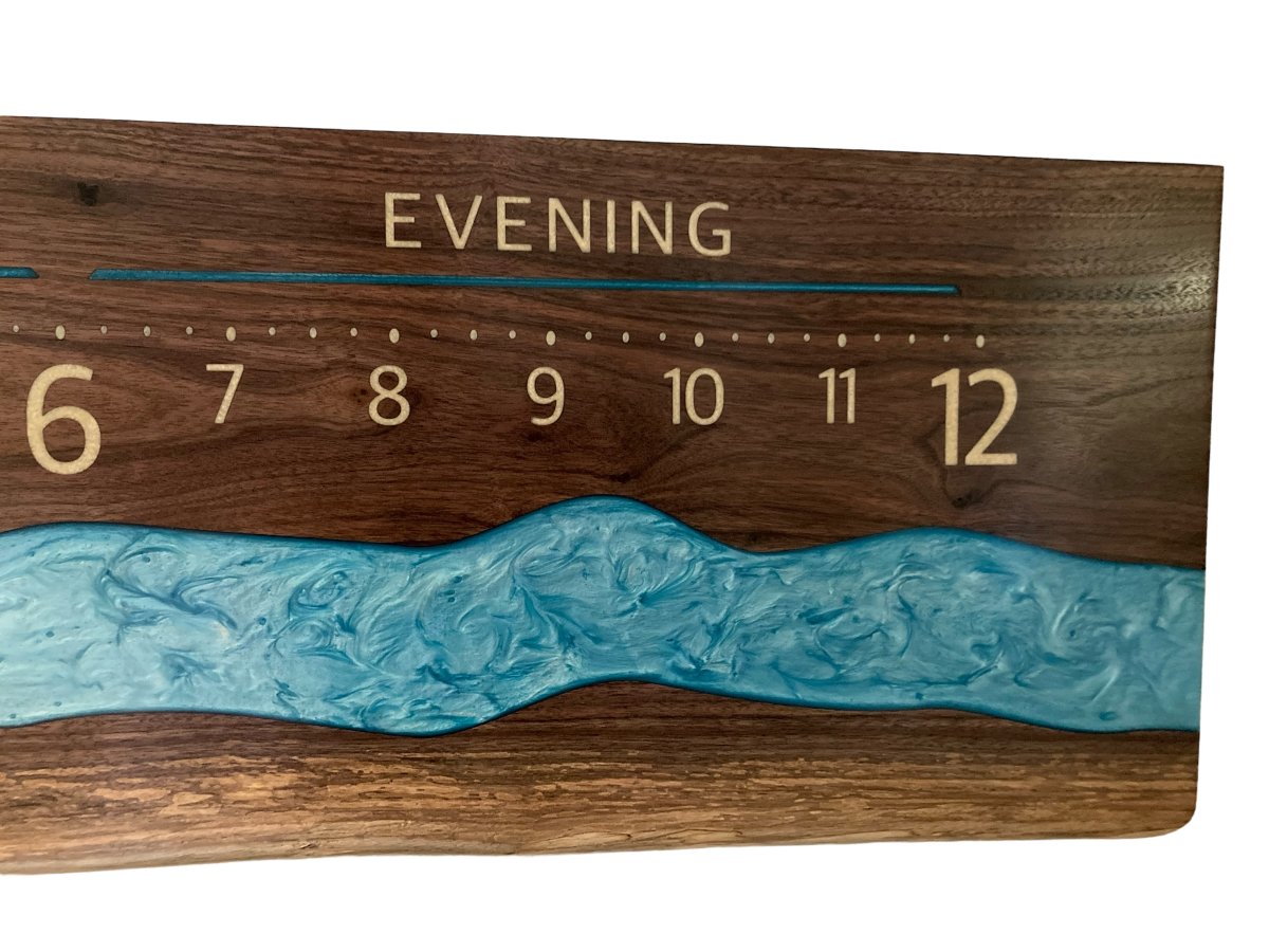 Ebro: 5 - foot Walnut Riverclock - Linear Clockworks