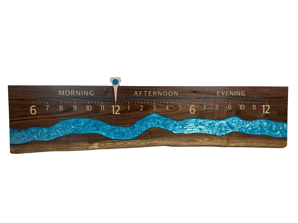 Ebro: 5 - foot Walnut Riverclock - Linear Clockworks