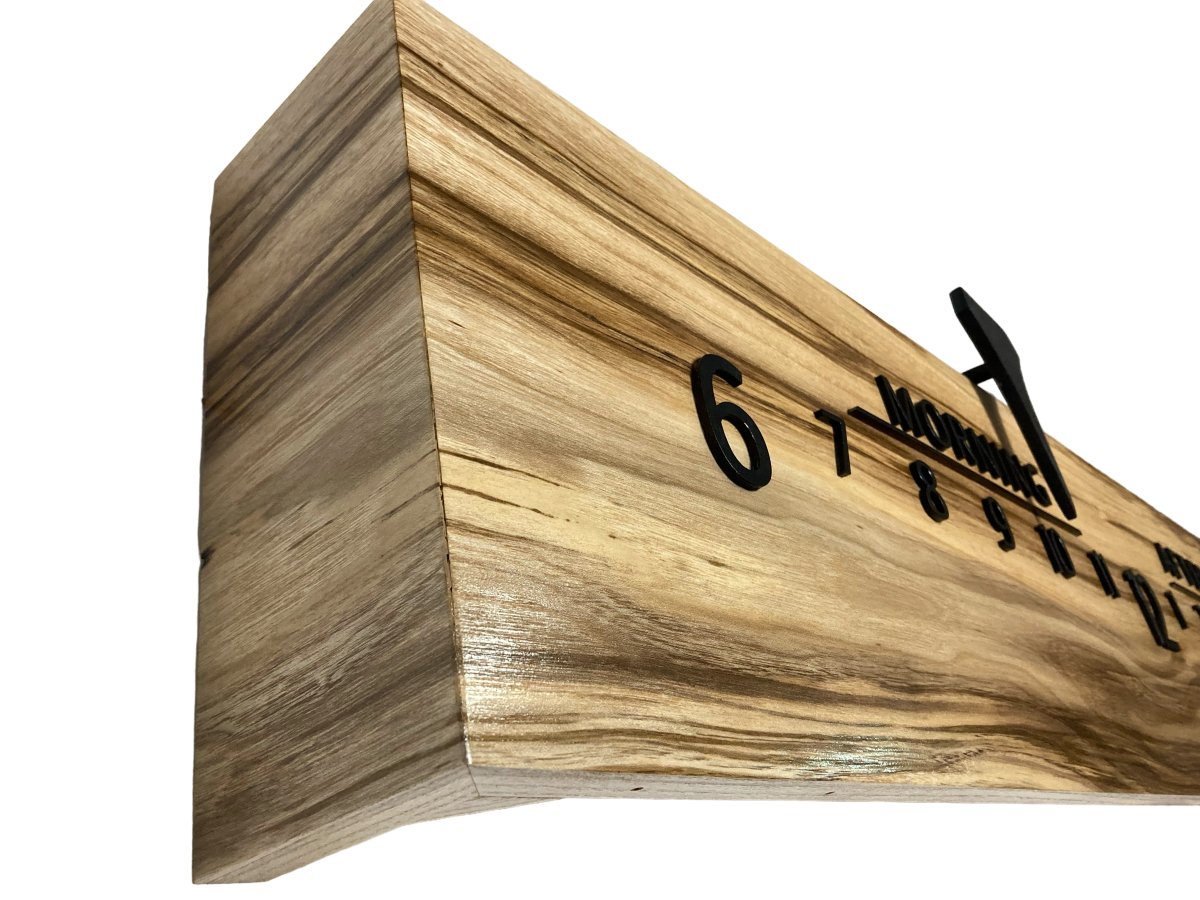 Hayden: 5 - foot Spalted Hackberry - Linear Clockworks