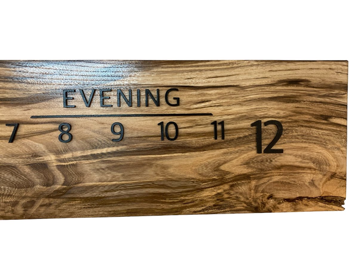 Hayden: 5 - foot Spalted Hackberry - Linear Clockworks