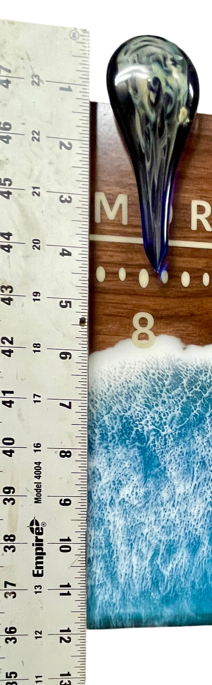 Sebastian 2: 3-foot walnut / resin ocean clock