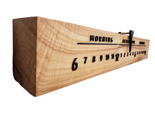 Mimosa:3 - foot Olivewood/Walnut - Linear Clockworks