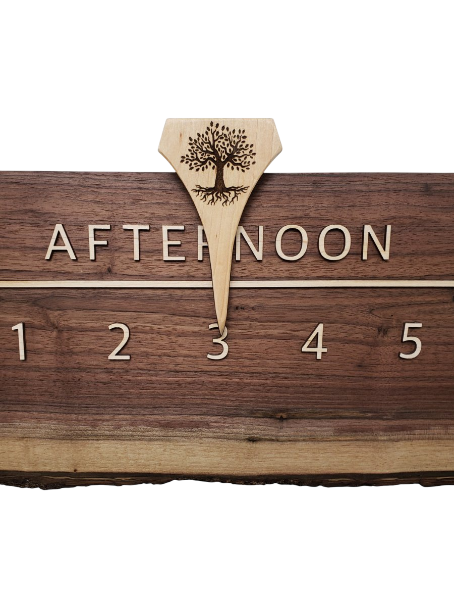 Blueberry:5 - foot Walnut/Maple - Linear Clockworks