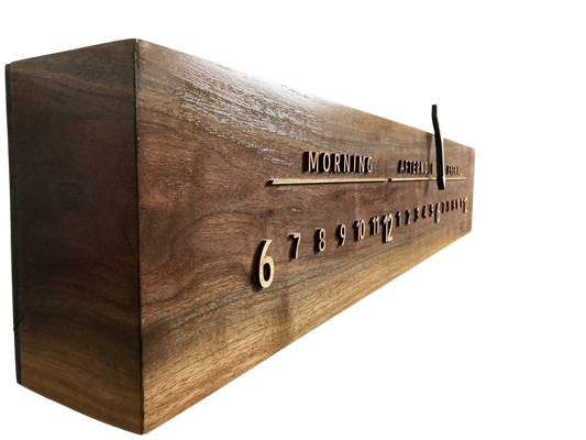 Cordelia: 3 - foot Walnut/Maple - Linear Clockworks