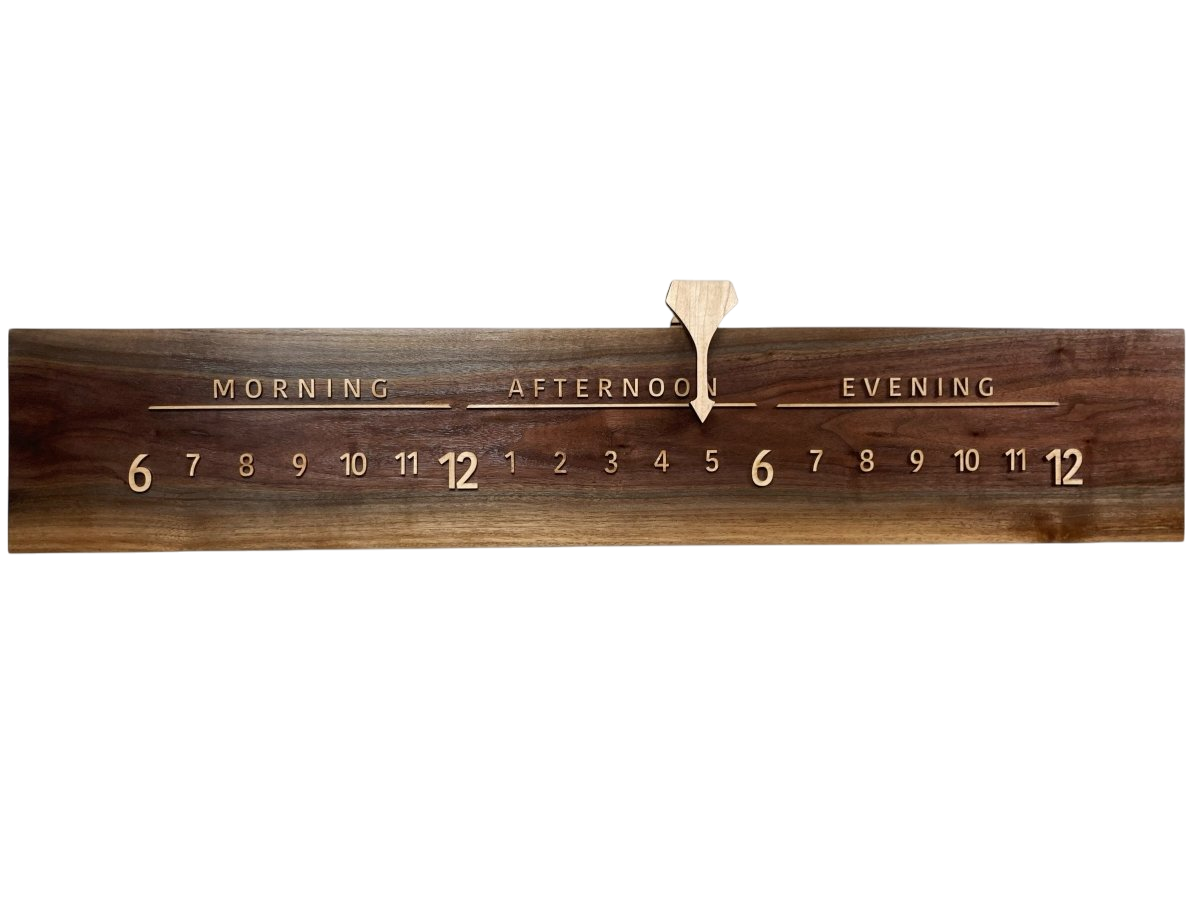 Cordelia: 3 - foot Walnut/Maple - Linear Clockworks