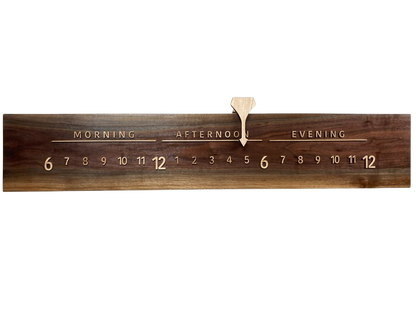 Cordelia: 3 - foot Walnut/Maple - Linear Clockworks