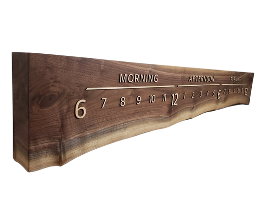 Blackberry:5 - foot Walnut/Maple - Linear Clockworks