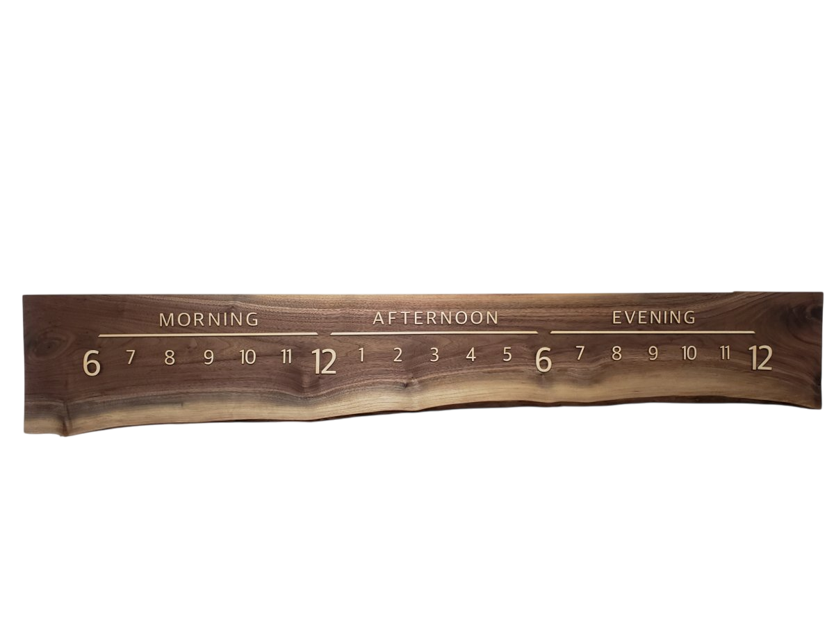 Blackberry:5 - foot Walnut/Maple - Linear Clockworks