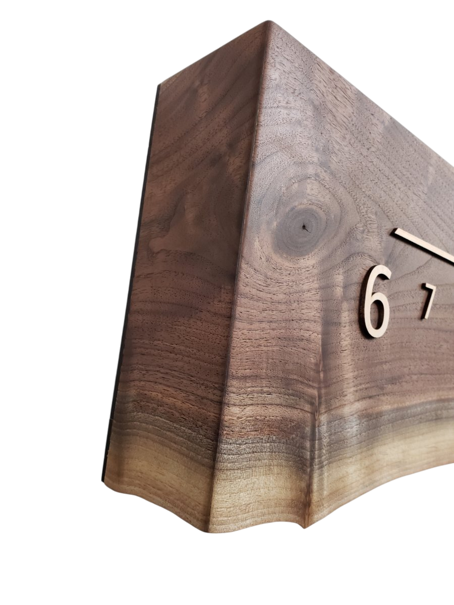 Blackberry:5 - foot Walnut/Maple - Linear Clockworks