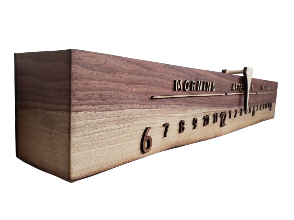 Beta:3 - foot Walnut/Maple - Linear Clockworks