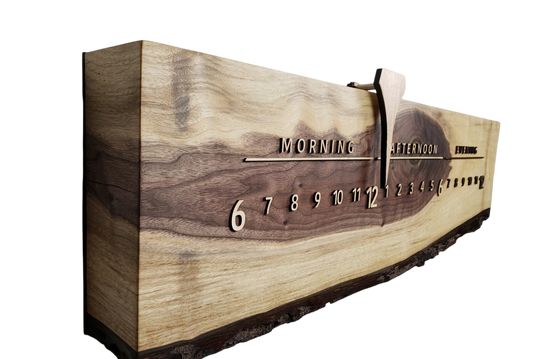 Breve:3 - foot Walnut/Maple - Linear Clockworks