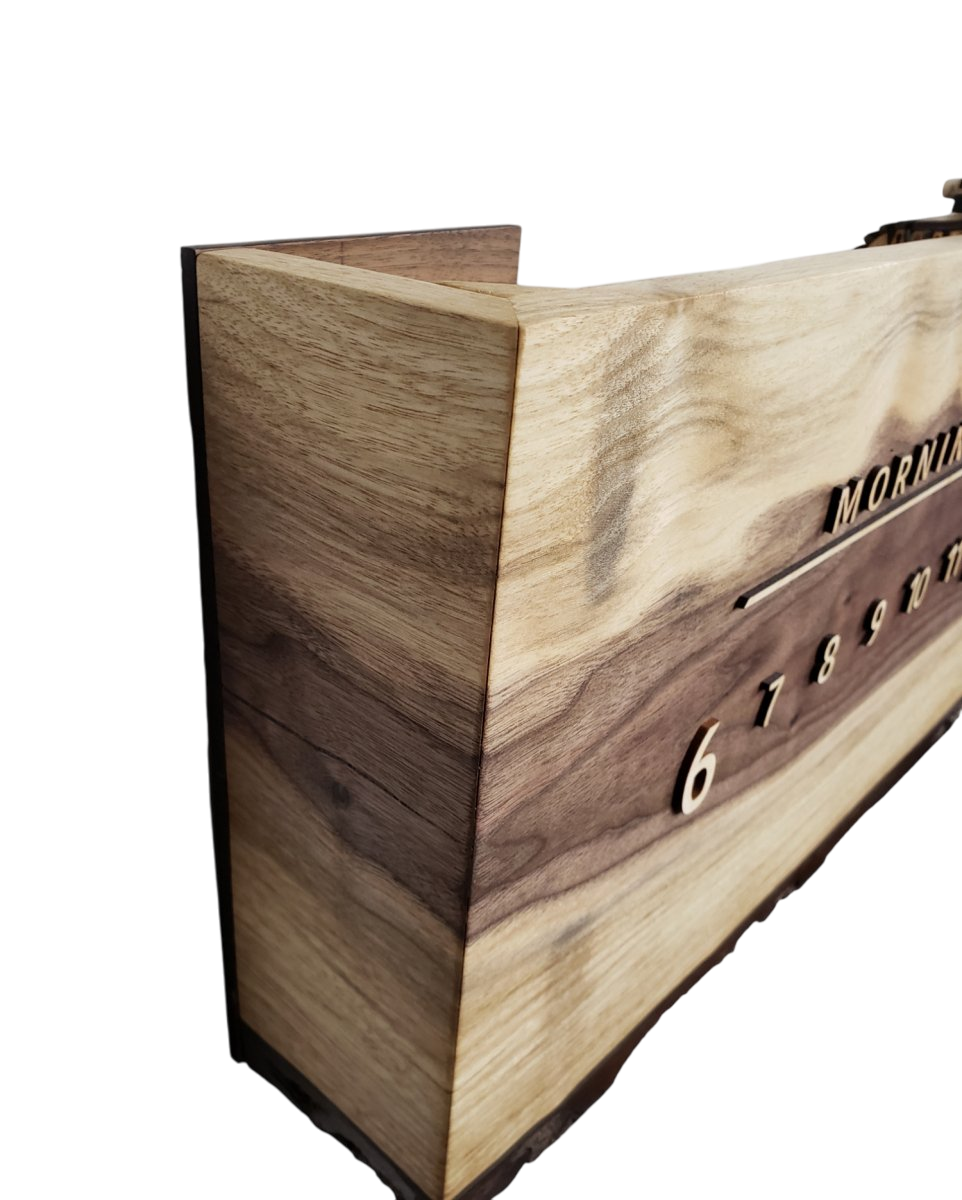 Breve:3 - foot Walnut/Maple - Linear Clockworks