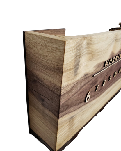 Breve:3 - foot Walnut/Maple - Linear Clockworks