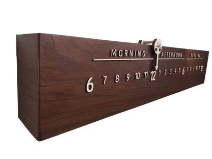 Atlantis:3 - foot Walnut/Maple - Linear Clockworks
