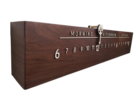 Atlantis:3 - foot Walnut/Maple - Linear Clockworks