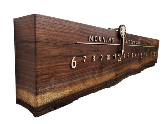 Alasia:3 - foot Walnut/Maple - Linear Clockworks