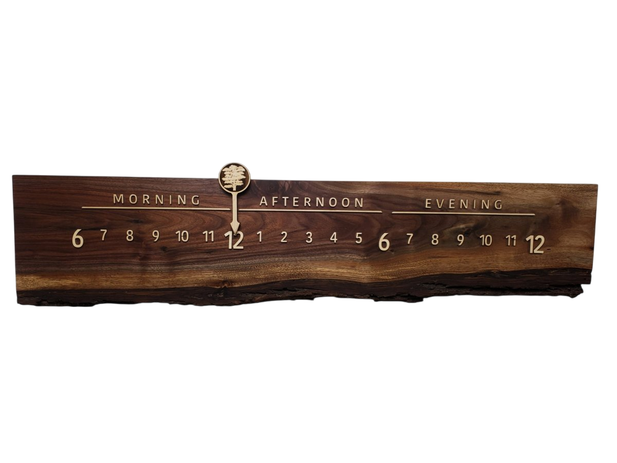 Alasia:3 - foot Walnut/Maple - Linear Clockworks