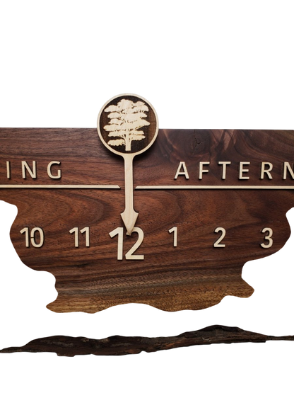 Alasia:3 - foot Walnut/Maple - Linear Clockworks