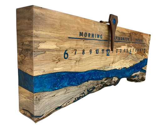 Avani:3 - foot Maple/Walnut Riverclock - Linear Clockworks