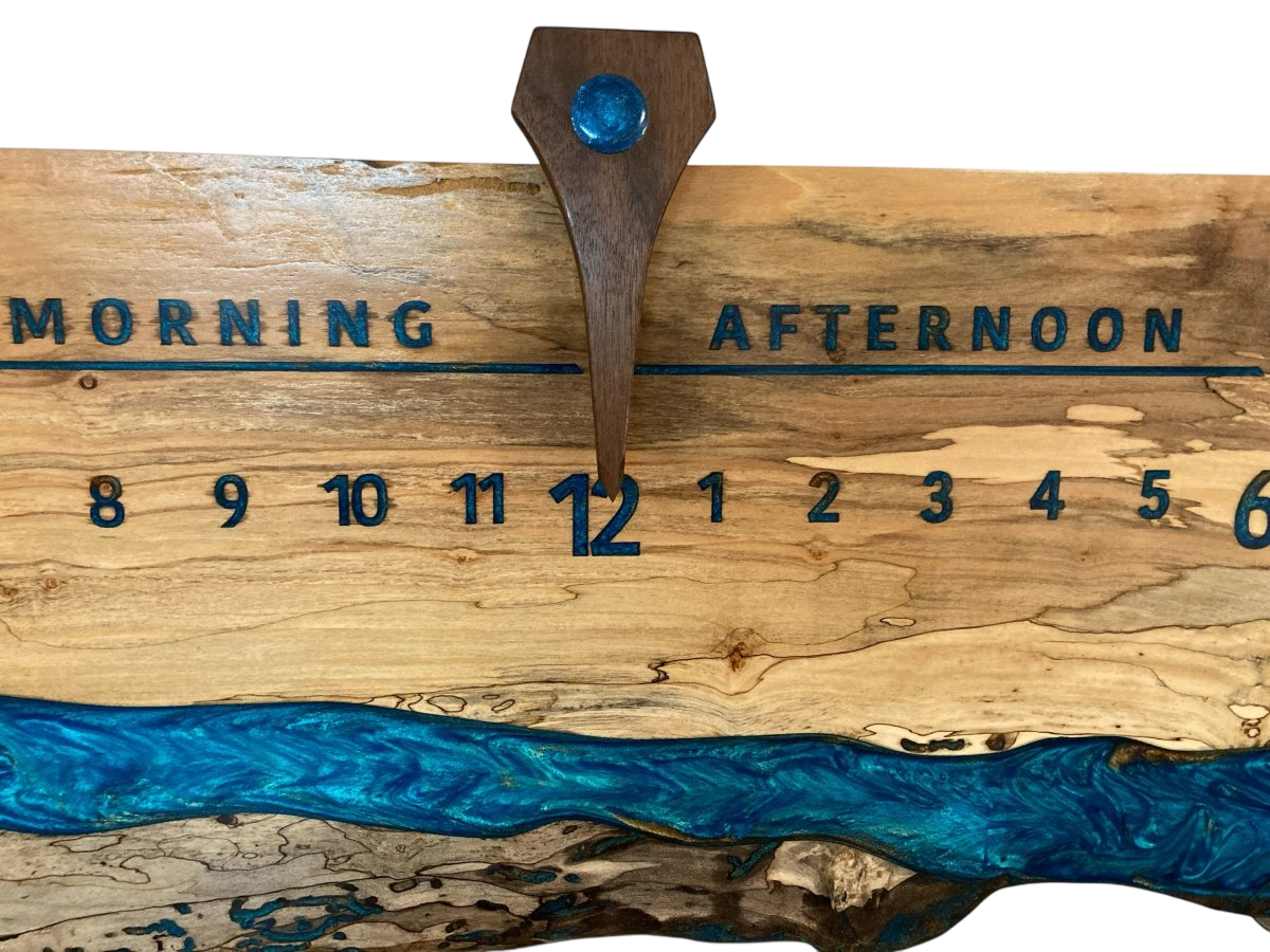 Avani:3 - foot Maple/Walnut Riverclock - Linear Clockworks