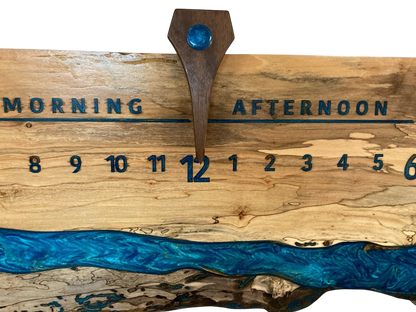 Avani:3 - foot Maple/Walnut Riverclock - Linear Clockworks