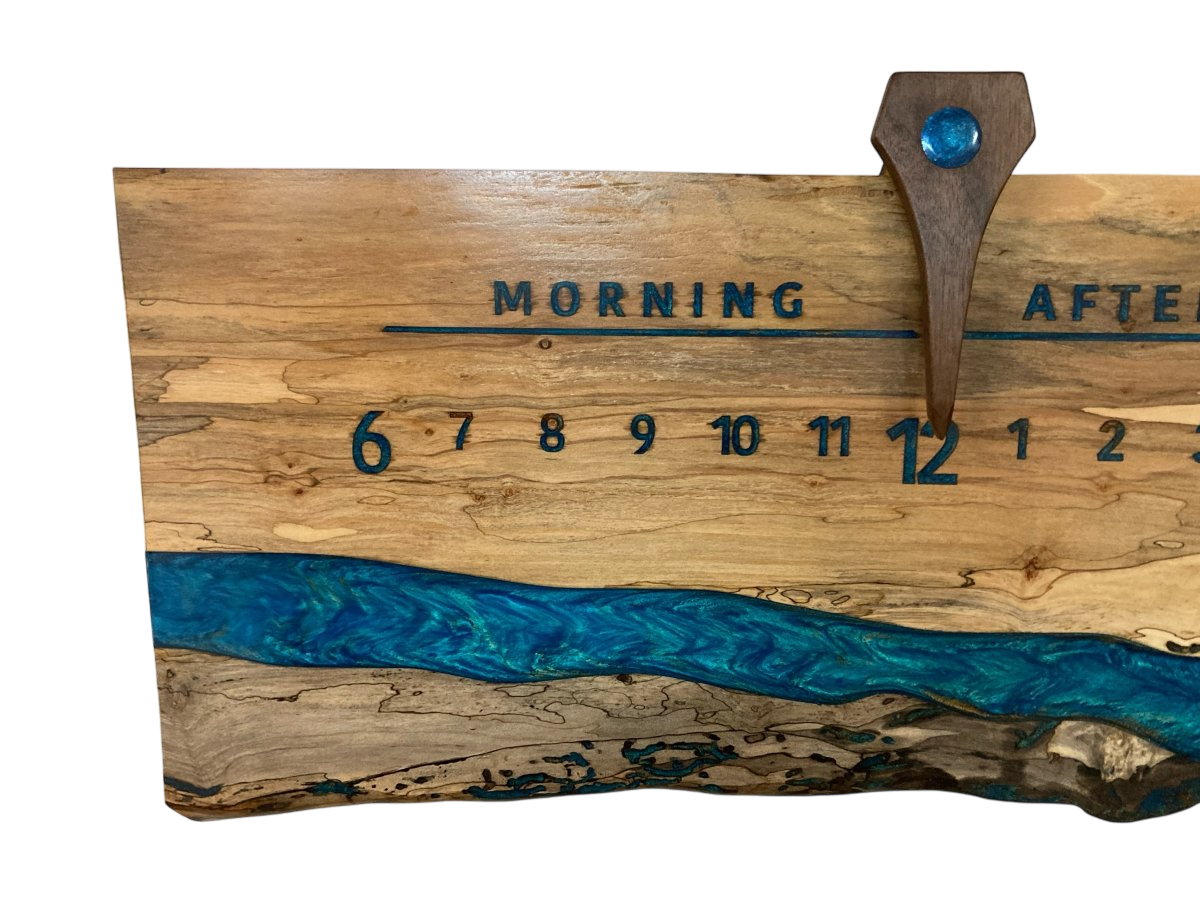 Avani:3 - foot Maple/Walnut Riverclock - Linear Clockworks