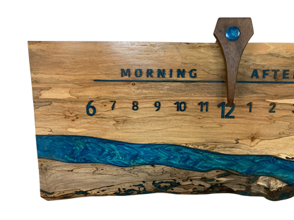 Avani:3 - foot Maple/Walnut Riverclock - Linear Clockworks