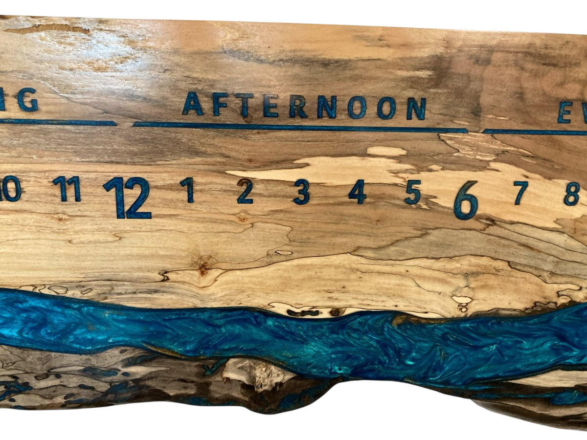 Avani:3 - foot Maple/Walnut Riverclock - Linear Clockworks