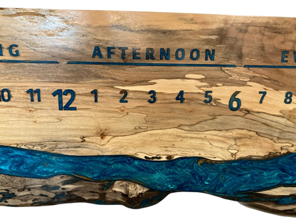 Avani:3 - foot Maple/Walnut Riverclock - Linear Clockworks