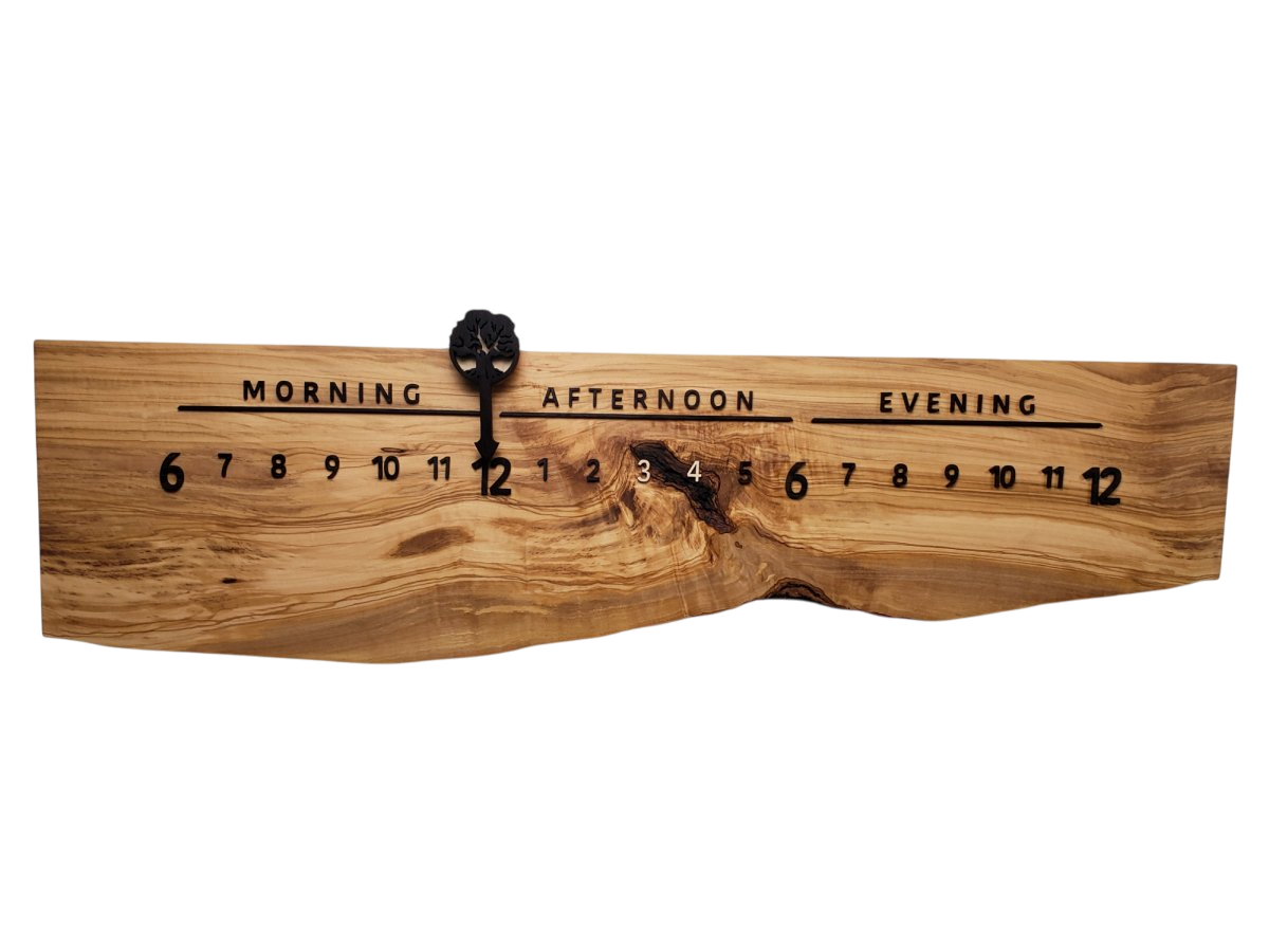 California:3 - foot Olivewood/Wenge - Linear Clockworks