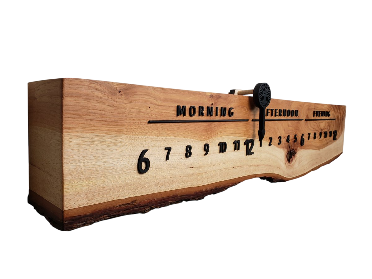 Beige:3 - foot Maple/Walnut - Linear Clockworks