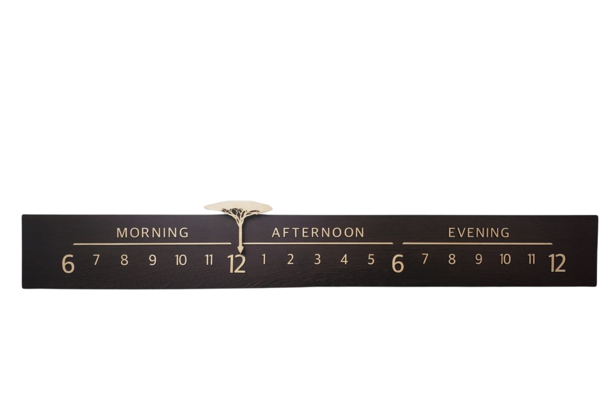 Acacia: 5 - foot Wenge/Maple - Linear Clockworks